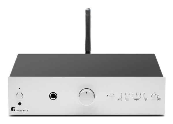 Pro-Ject STEREO BOX E - Minimalistisk integreret forstærker - sidabrinė